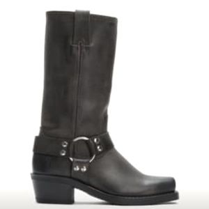 FRYE harness motorcycle black leather boot